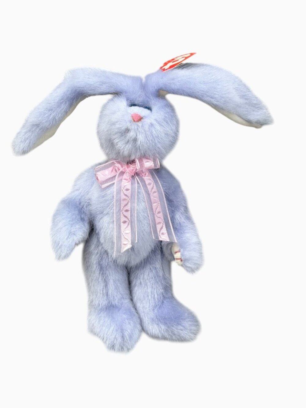 TY Attic Treasures Azalea Bunny Rabbit Plush 8" Blue Pink Ribbon Stuffed Animal - Picture 2 of 9